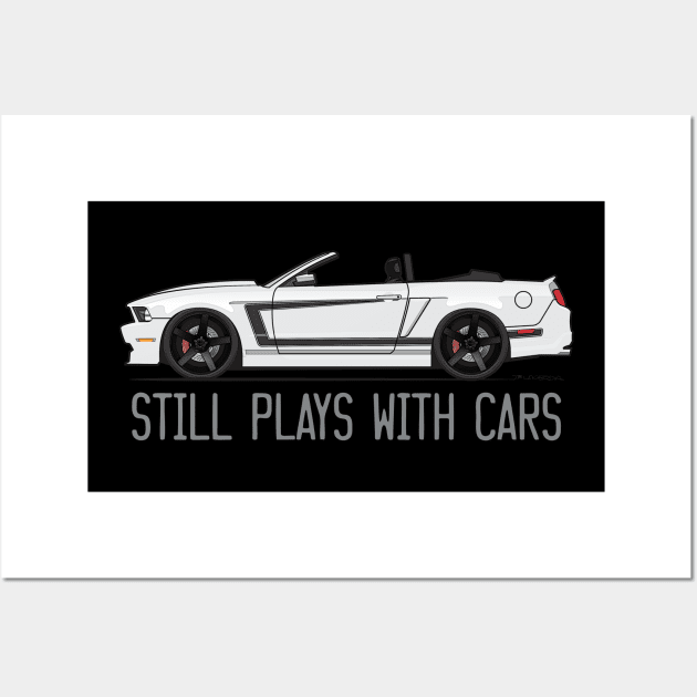 Still Pays With Cars-White Wall Art by JRCustoms44
